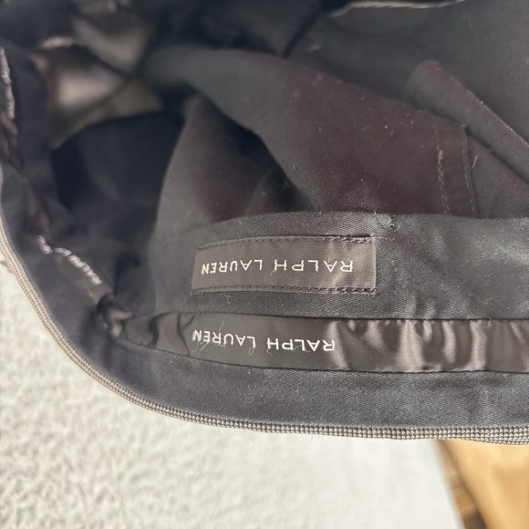 Ralph Lauren Black Label Dress Pants Size 35 Gray Birdseye Adjustable Waist Flat - Picture 10 of 11